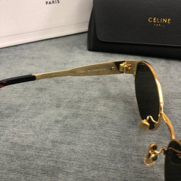 Celine Triomphe Gold Metal Sunglasses - Picture 5 of 6